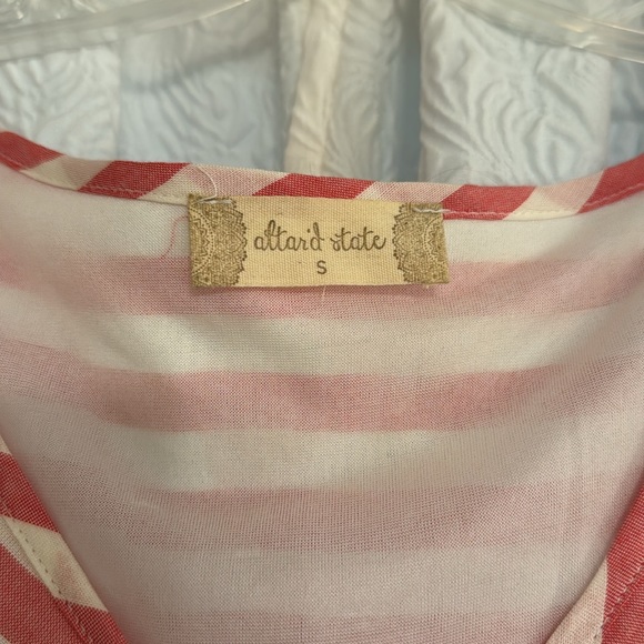 Altar’d State Pink and White Striped Knee Length Dress - Picture 3 of 5